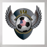 Escudo del fútbol de América Posters