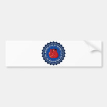 Escudo fantástico del boxeo etiqueta de parachoque