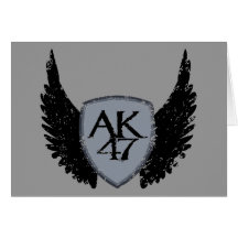 Escudo y alas de AK 47 Felicitación