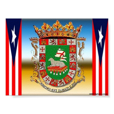 escudo de puerto rico. ESCUDO Y BANDERAS POSTER by