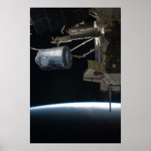 Esfuerzo del transbordador espacial y ISS Poster