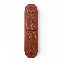 ESGHHG RED SWIRL LEATHER VAMPIRE SKULL skateboards