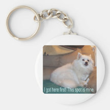 Eskie attitude-i got here first keychain