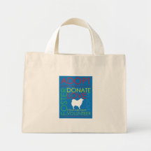 Eskie Rescue Tiny Tote Blue Bag