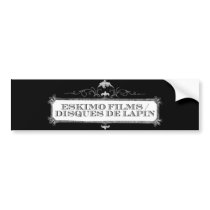 Eskimo Films/Disques de Lapin Dual Logo sticker bumper stickers by lapinshoppe Eskimo Films/Disques de Lapin Dual Logo sticker bumper stickers