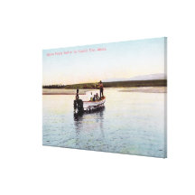 Eskimo Fishing Boat on the River Canvas Prints