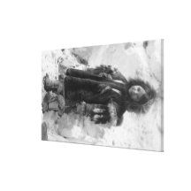 Eskimo Girl in a Parka in Nome, Alaska Stretched Canvas Prints