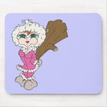 Eskimo Girl With Club Mousepad