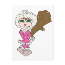 Eskimo Girl With Club Post Card