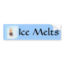 Eskimo in Ice Quantum Cutie Ice Melts bumper stickers by Quantum_Art_Nerd Eskimo in Ice Quantum Cutie Ice Melts bumper stickers