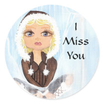 Eskimo in Ice Quantum Cutie Misses You stickers by Quantum_Art_Nerd Eskimo in Ice Quantum Cutie Misses You stickers