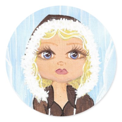 Eskimo in Ice Quantum Cutie Sticker by Quantum_Art_Nerd