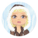 Eskimo in Ice Quantum Cutie stickers