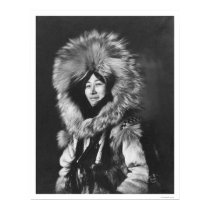 Eskimo Woman Wearing Fur Coat 1915 posters