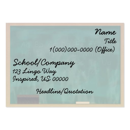 ESL Teacher Custom Business Card (back side)