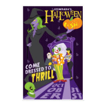 Esmeralda's Halloween party poster posters by stevethomas Esmeralda's Halloween party poster posters