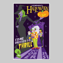 Esmeralda's Halloween party poster posters