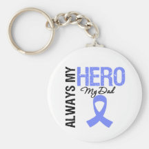 Esophageal Cancer Always My Hero My Dad Key Chain