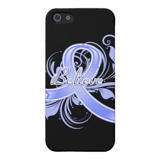 Esophageal Cancer Believe Flourish Ribbon iPhone SE/5/5s Case Zazzle