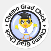 Esophageal Cancer Chemo Grad Chick Sticker