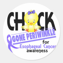 Esophageal Cancer Chick Gone Periwinkle 2 Sticker