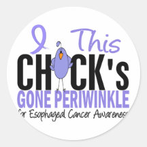 ESOPHAGEAL CANCER Chick Gone Periwinkle Stickers