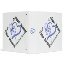 Esophageal Cancer Faith Hope Love Butterfly Binder