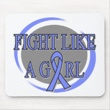 Esophageal Cancer Fight Like A Girl Circular Mouse Pad