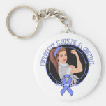 Esophageal Cancer Fight Like A Girl Modern Rosie Key Chain