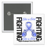 Esophageal Cancer FIGHTING Like a Girl buttons