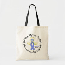 Esophageal Cancer God Made My Hero An Angel Canvas Bags