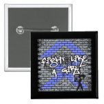 Esophageal Cancer Graffiti Wall Fight Like A Girl buttons