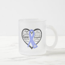 Esophageal Cancer Heart Ribbon Collage Coffee Mug
