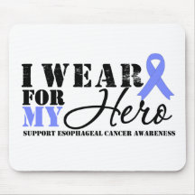 Esophageal Cancer Hero Ribbon Mouse Pads