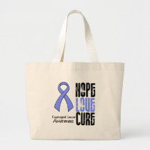 Esophageal Cancer Hope Love Cure Ribbon Canvas Bag