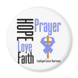 Esophageal Cancer Hope Love Faith Prayer Cross magnets