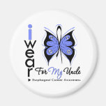 Esophageal Cancer I Wear Butterfly Ribbon UNCLE Magnets