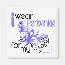 Esophageal Cancer I WEAR PERIWINKLE FOR MY DADDY Fridge Magnet
