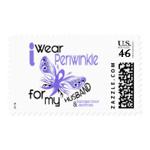 Esophageal Cancer I WEAR PERIWINKLE FOR MY HUSBAND Postage Stamps