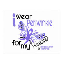 Esophageal Cancer I WEAR PERIWINKLE FOR MY HUSBAND Postcards