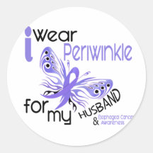 Esophageal Cancer I WEAR PERIWINKLE FOR MY HUSBAND Stickers