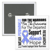 Esophageal Cancer I Wear Periwinkle Ribbon TRIBUTE Pin