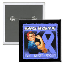 Esophageal Cancer Mission We Can Do It Pinback Button