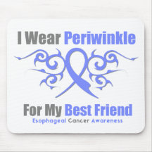 Esophageal Cancer Periwinkle Ribbon Best Friend Mousepad