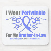 Esophageal Cancer Periwinkle Ribbon Brother-in-Law Mousepads