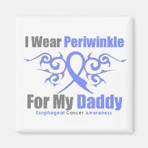 Esophageal Cancer Periwinkle Ribbon Daddy Fridge Magnets