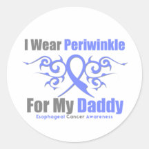 Esophageal Cancer Periwinkle Ribbon Daddy Sticker