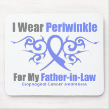 Esophageal Cancer Periwinkle Ribbon Father-in-Law Mousepad
