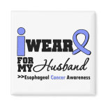 Esophageal Cancer Periwinkle Ribbon For My Husband magnets