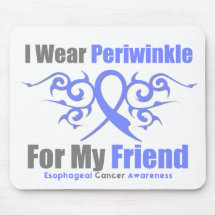 Esophageal Cancer Periwinkle Ribbon Friend Mousepads